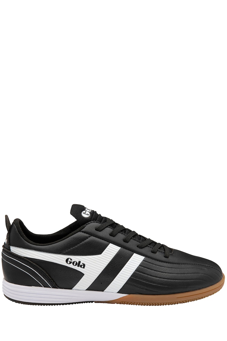 Gola Black Gola Mens Super Cobra TX Microfibre Lace-Up Football Black Trainers - Image 1 of 4