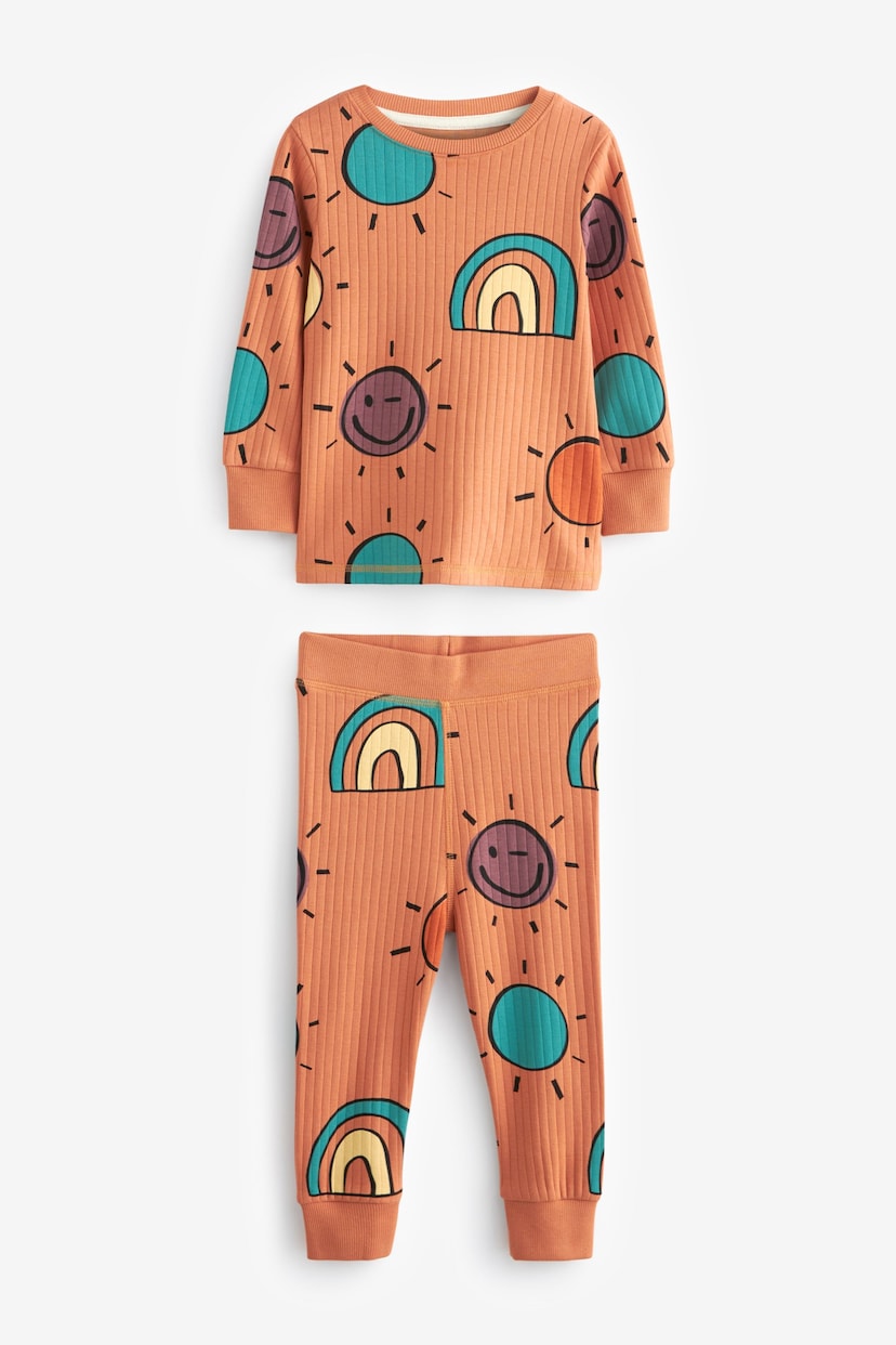 Multi Smile Long Sleeve 3 Pack Pyjamas Set (9mths-8yrs) - Image 7 of 7