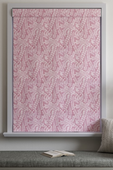 Pink Leaf Made to Measure Roman Blinds