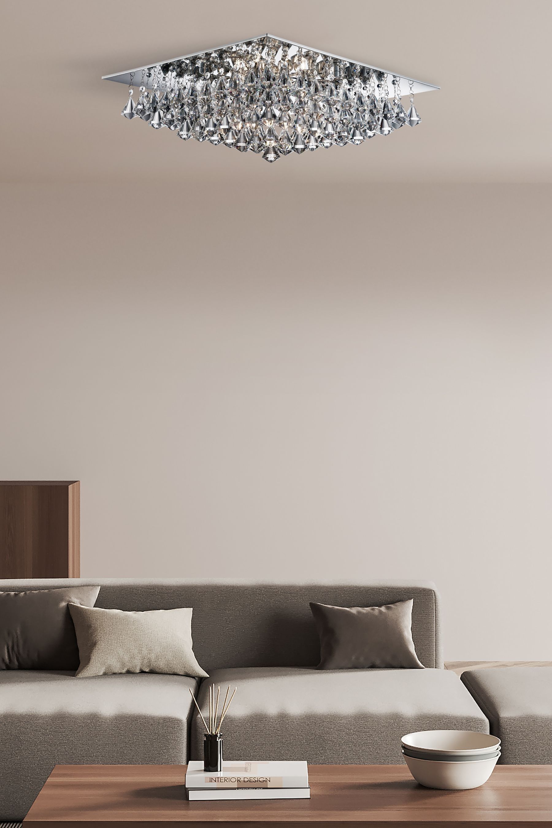 Bowen crystal flush shop mount