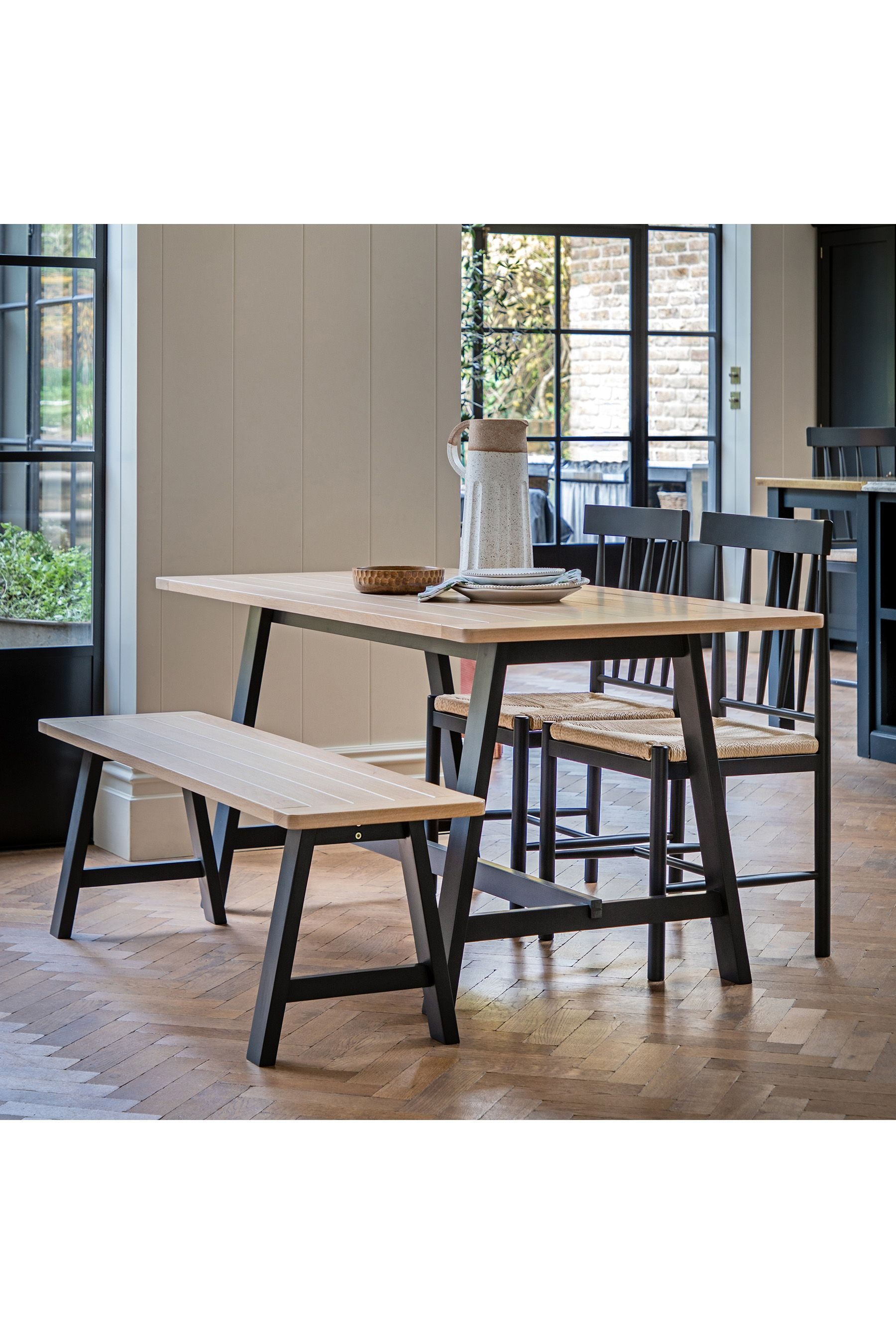 Black trestle new arrivals table