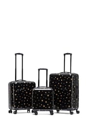 Flight Knight Set of 3 Hardcase Large Check in Suitcases and Cabin Case Black Luggage - Image 1 of 7