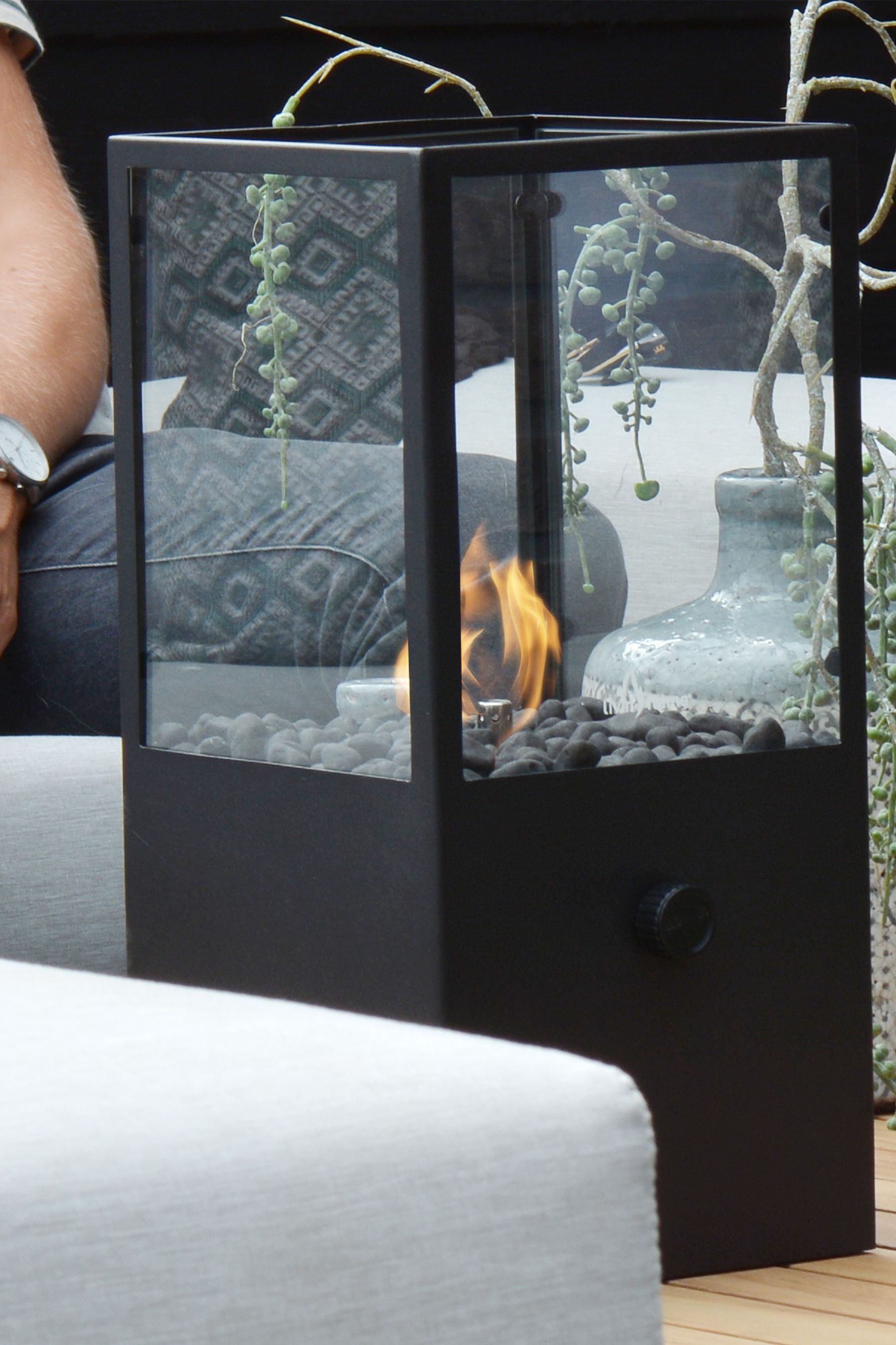 Buy Pacific Black Garden Cosidome Lantern Fire Pit from the Next UK