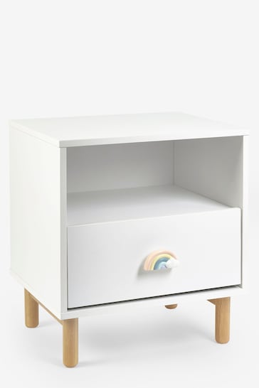 White Rainbow Kids Bedside Table