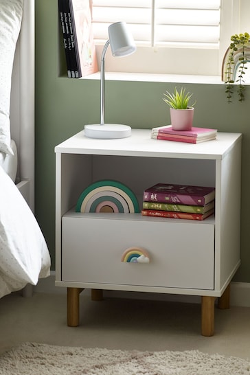 White Rainbow Kids Bedside Table