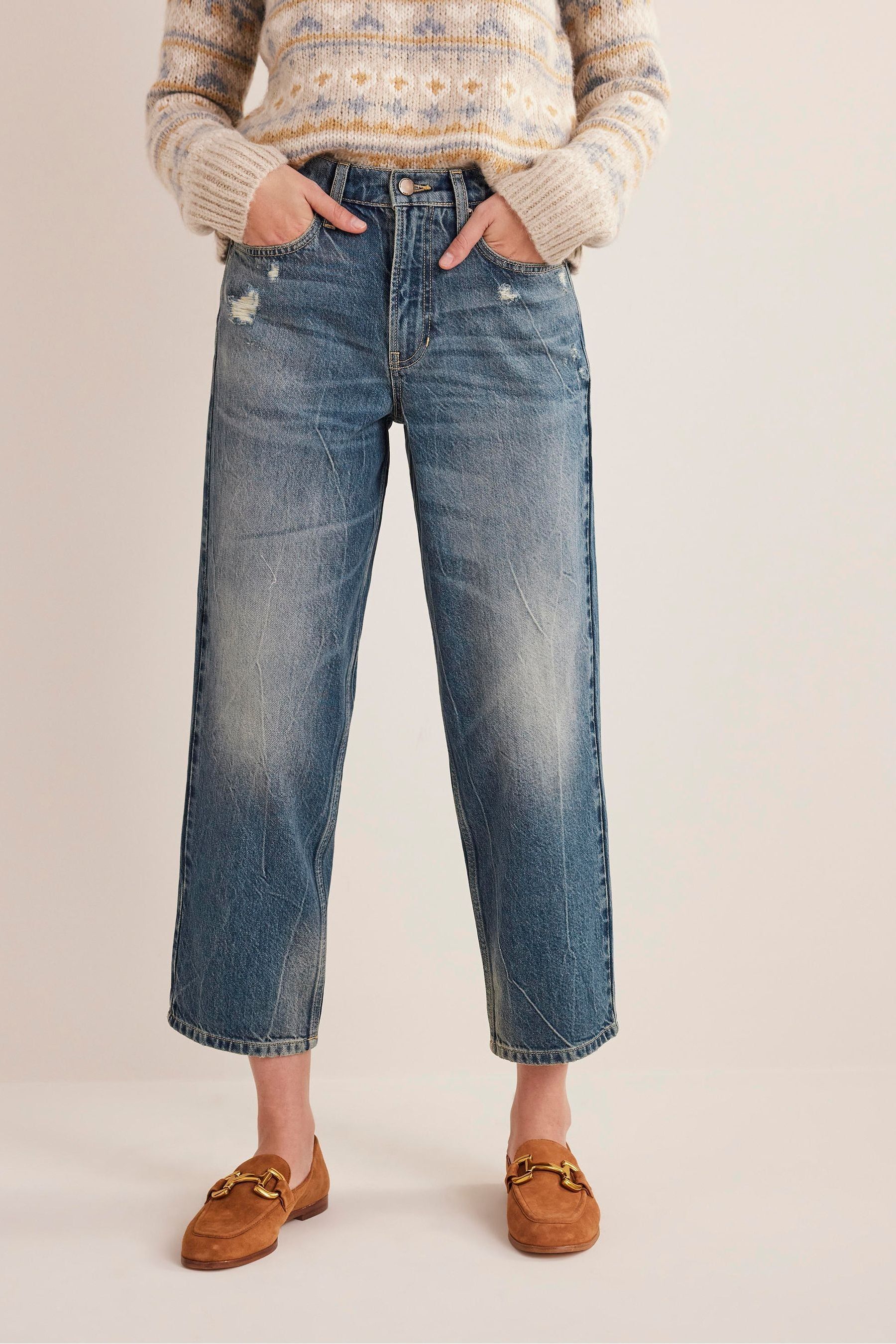 Buy Boden Green High Rise Tapered Jeans from Next Luxembourg