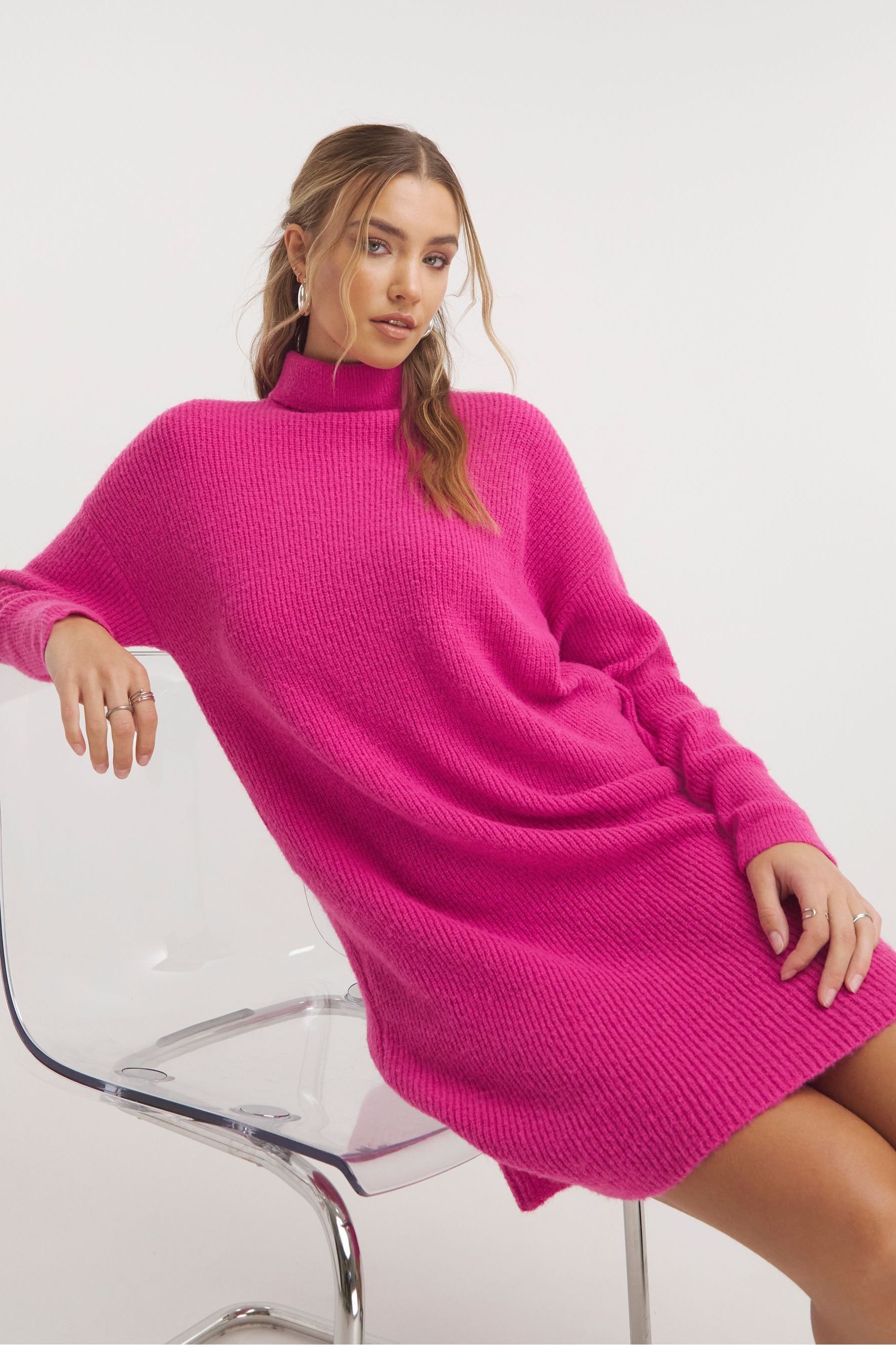 Hot pink outlet jumper dress