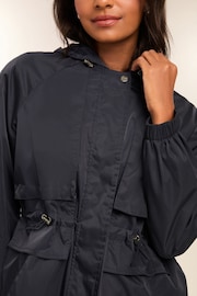 Lipsy Navy Blue Shower Resistant Rain Coat - Image 2 of 4