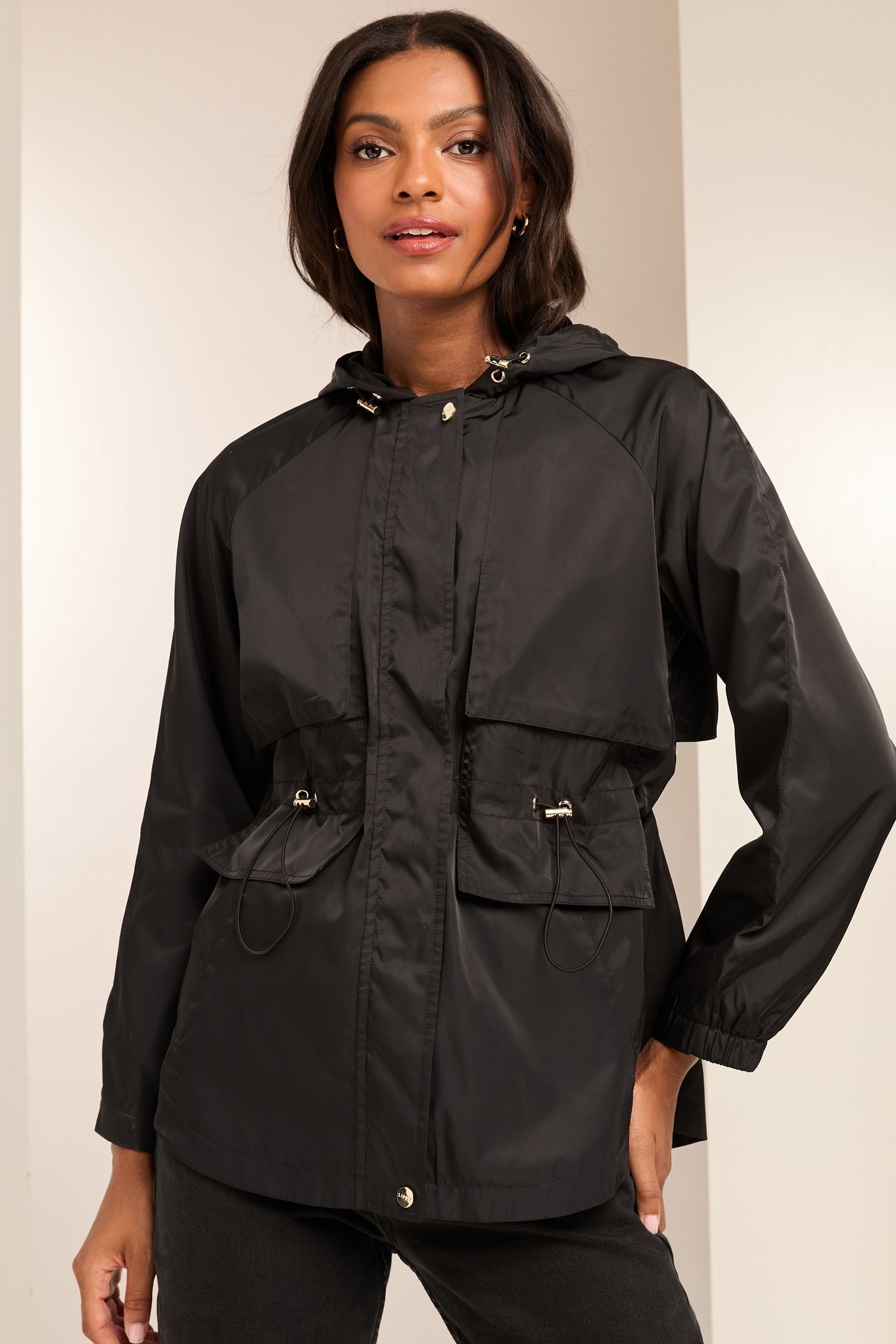 Lipsy Black Shower Resistant Rain Coat