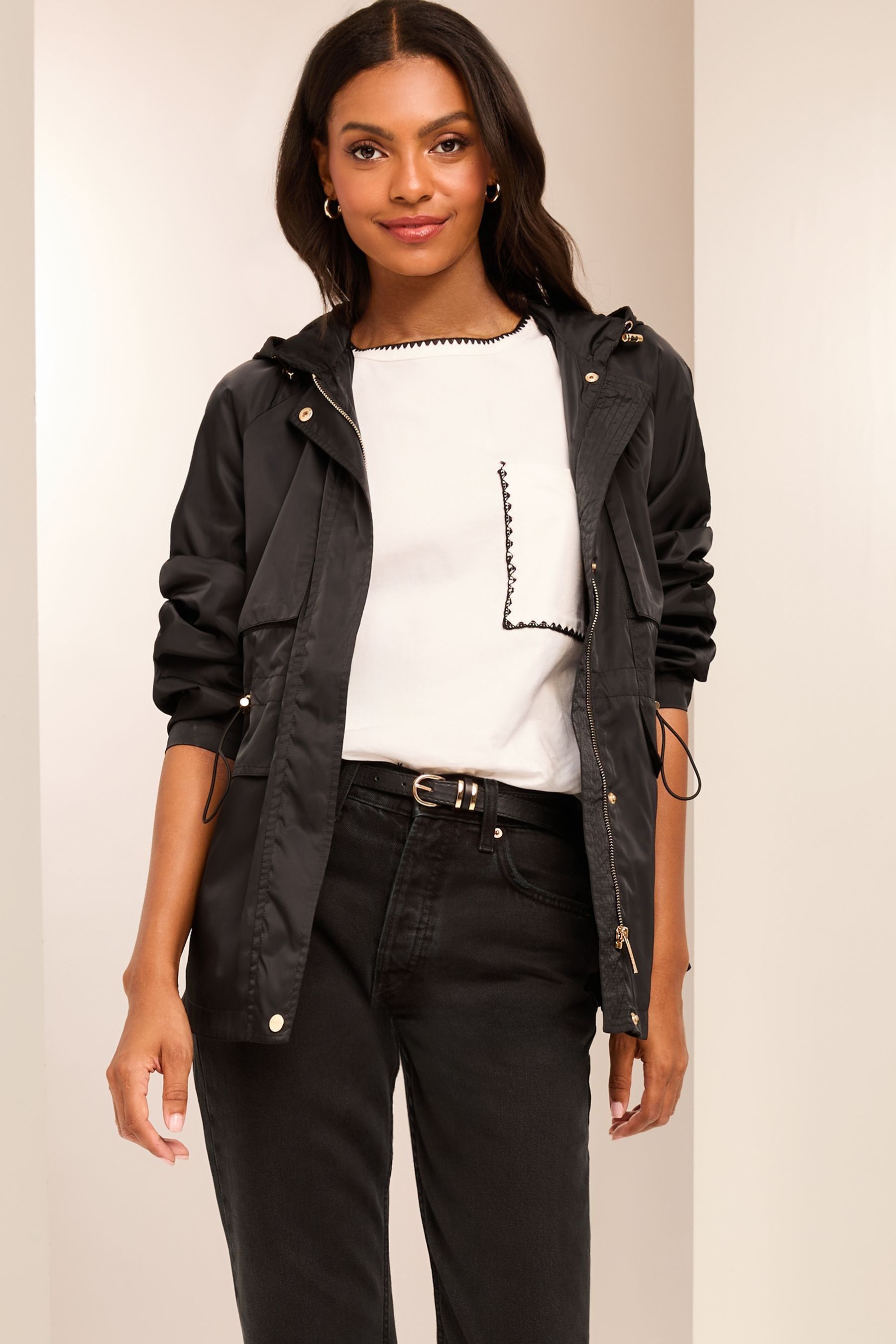 Lipsy Black Shower Resistant Rain Coat