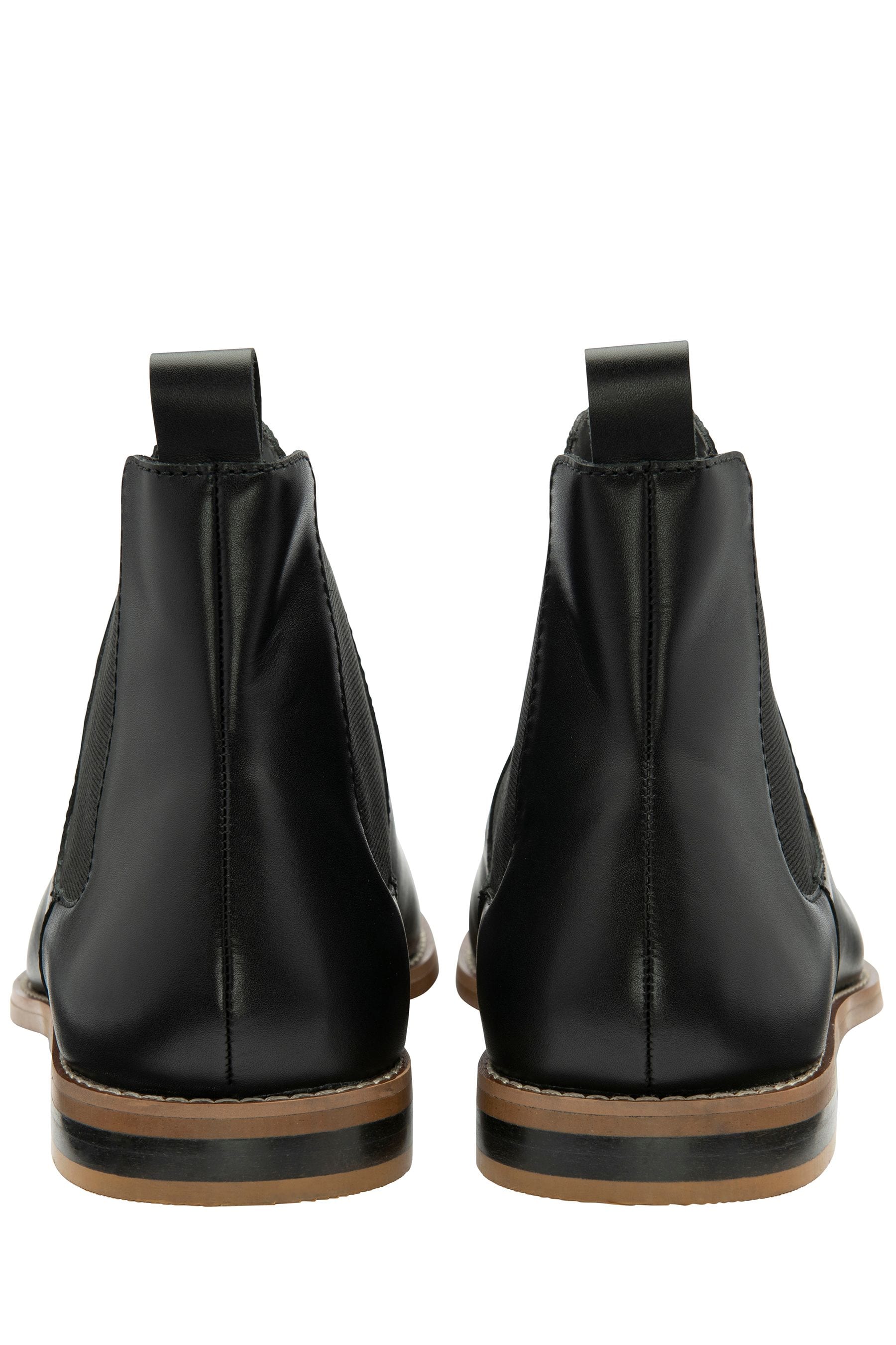 Frank Wright Black Leather Chelsea Mens Boots