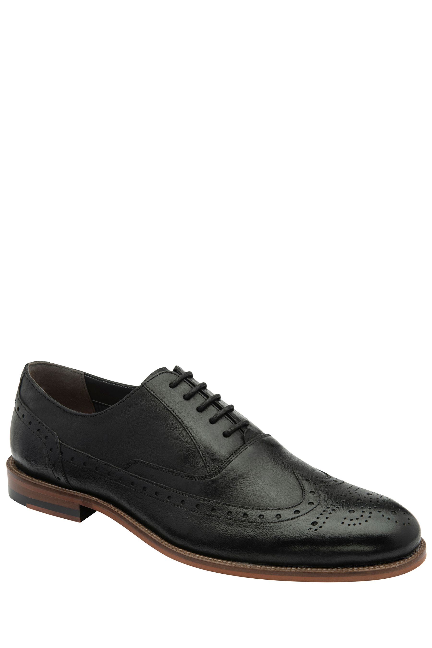 Frank Wright Black Leather Lace Up Brogues uk9eu43 Mens