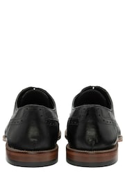 Frank Wright Black Leather Lace Up Brogues - Image 3 of 4