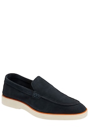 Frank Wright Blue Mens Suede Slip-On Loafers - Image 1 of 4