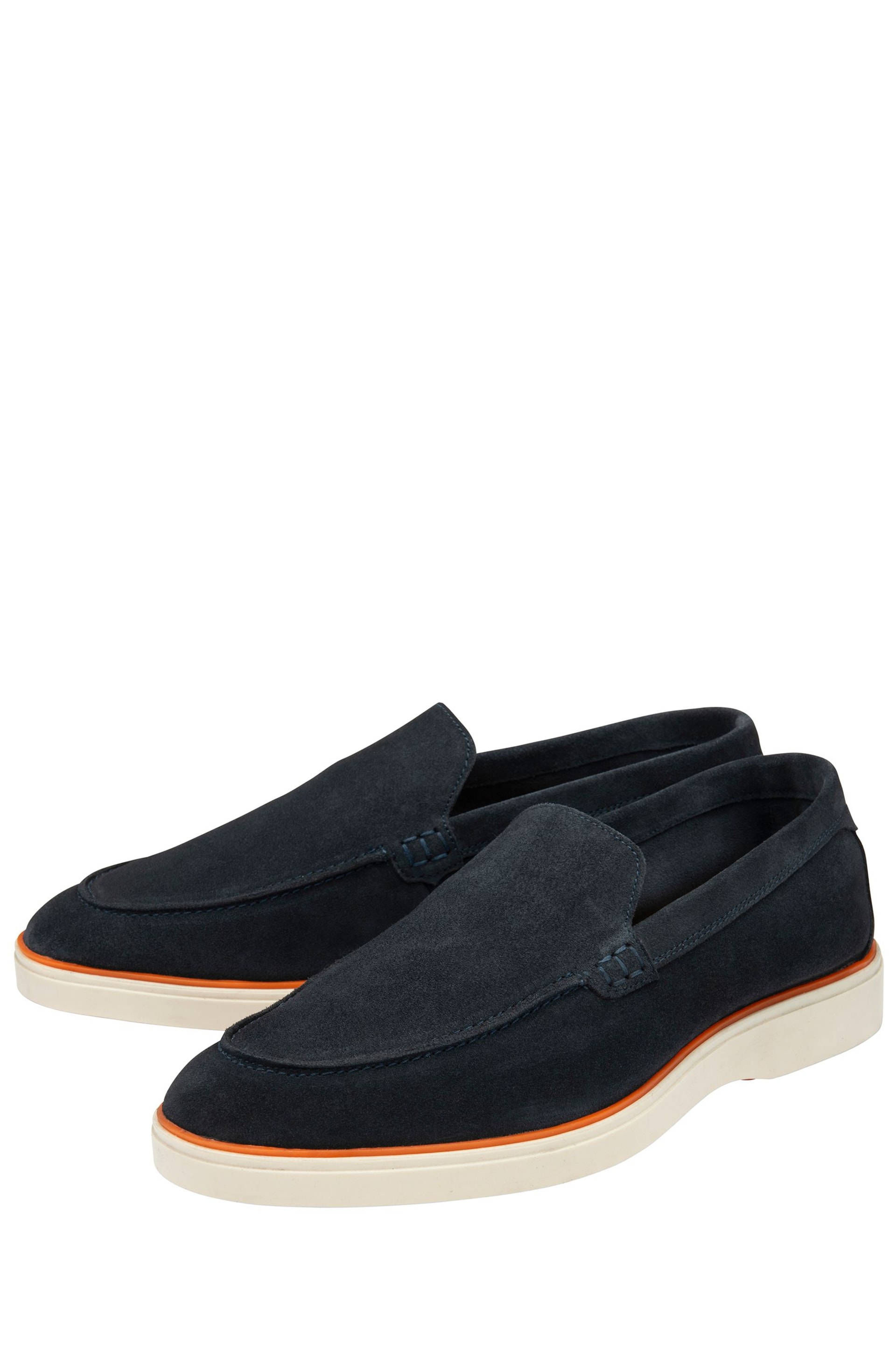 Frank Wright Blue Mens Suede Slip-On Loafers - Image 2 of 4