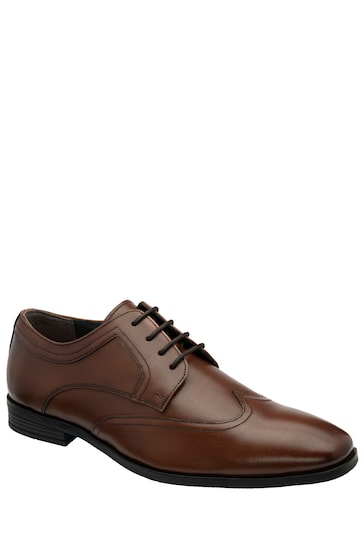 Frank Wright Brown Suede Lace-Up Derby Mens Shoes