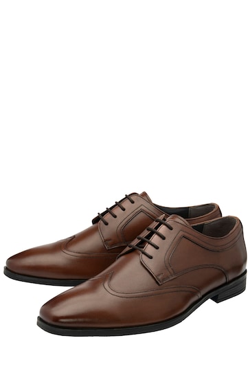 Frank Wright Brown Suede Lace-Up Derby Mens Shoes
