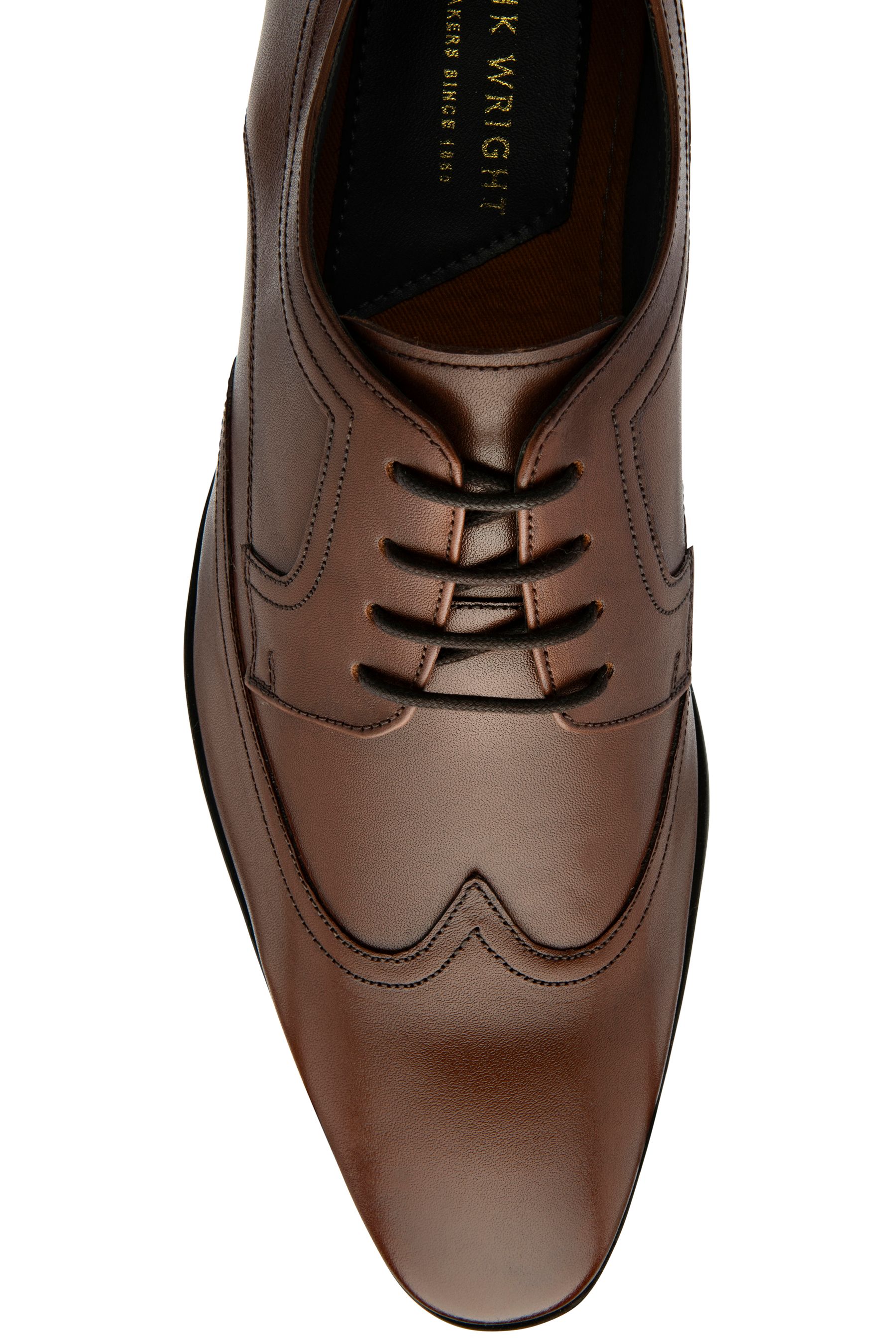 Frank Wright Brown Suede Lace Up Derby Shoes