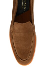 Frank Wright Brown Suede Slip-On Mens Loafers - Image 4 of 4