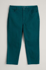 Seasalt Cornwall Teal Blue Slim-Fit Albert Quay Crop Trousers - Image 4 of 5