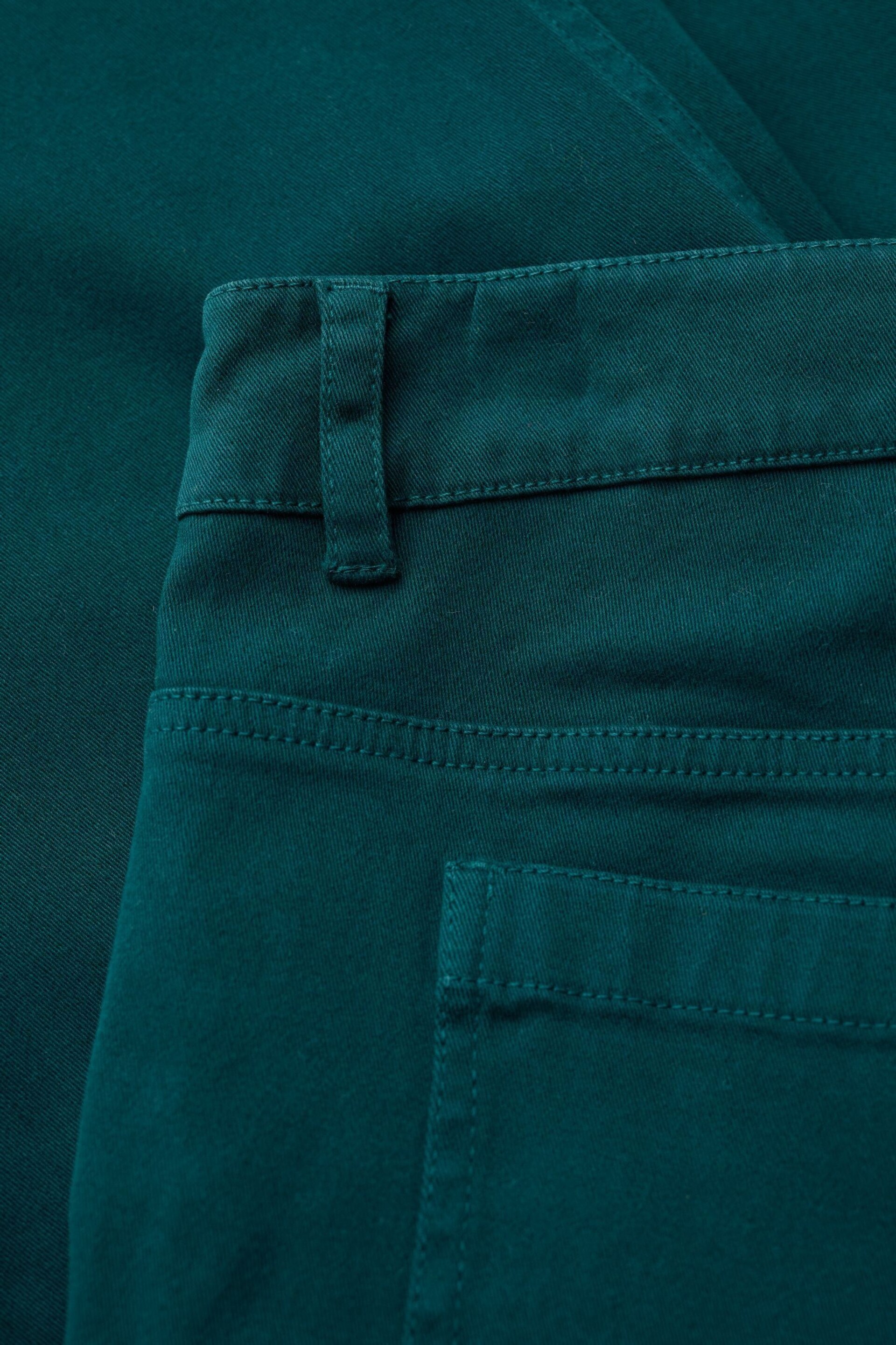 Seasalt Cornwall Teal Blue Slim-Fit Albert Quay Crop Trousers - Image 5 of 5
