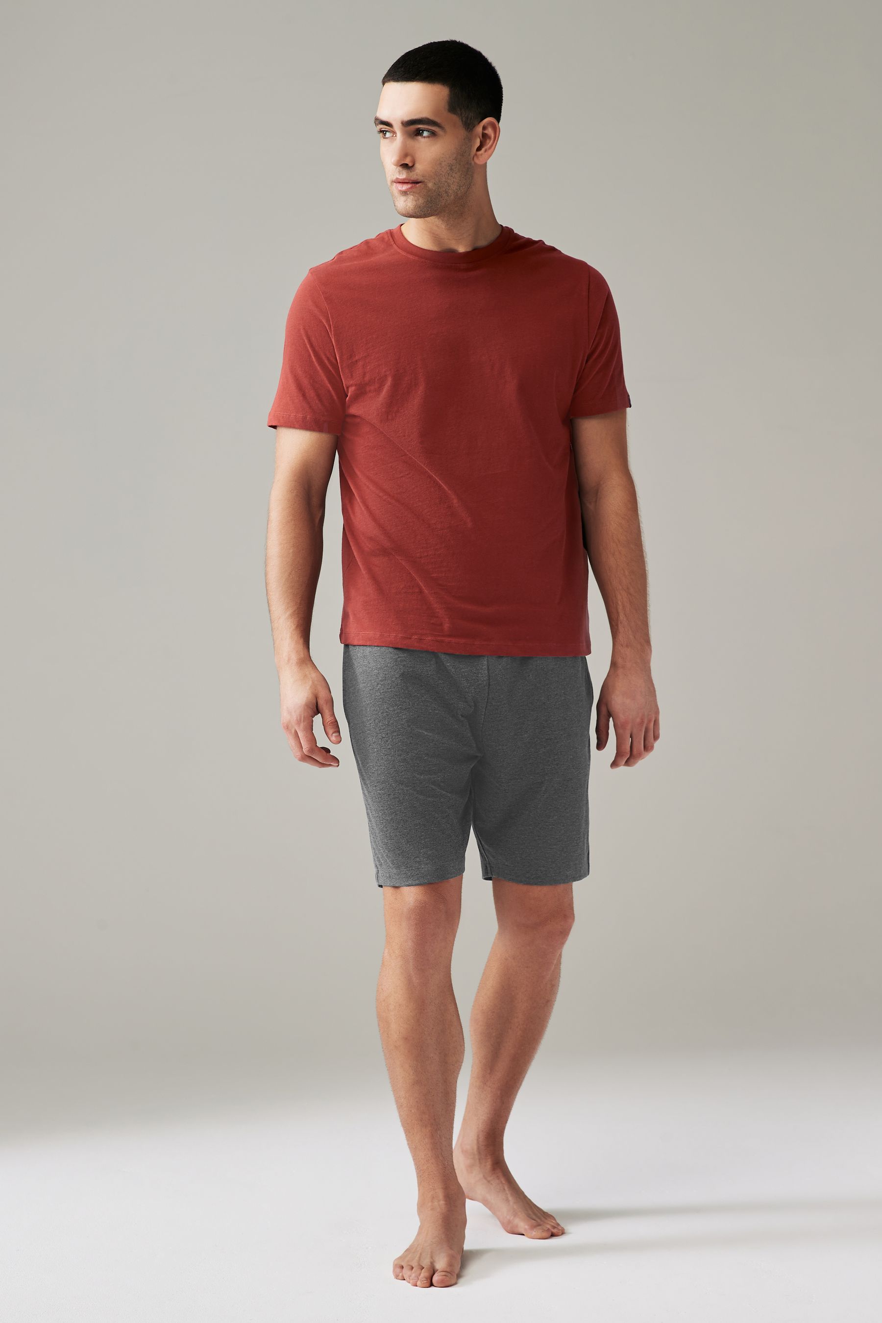 Buy Red Ecru 100 Cotton Jersey Pyjama Shorts Set 2 Pack from the Next UK online shop