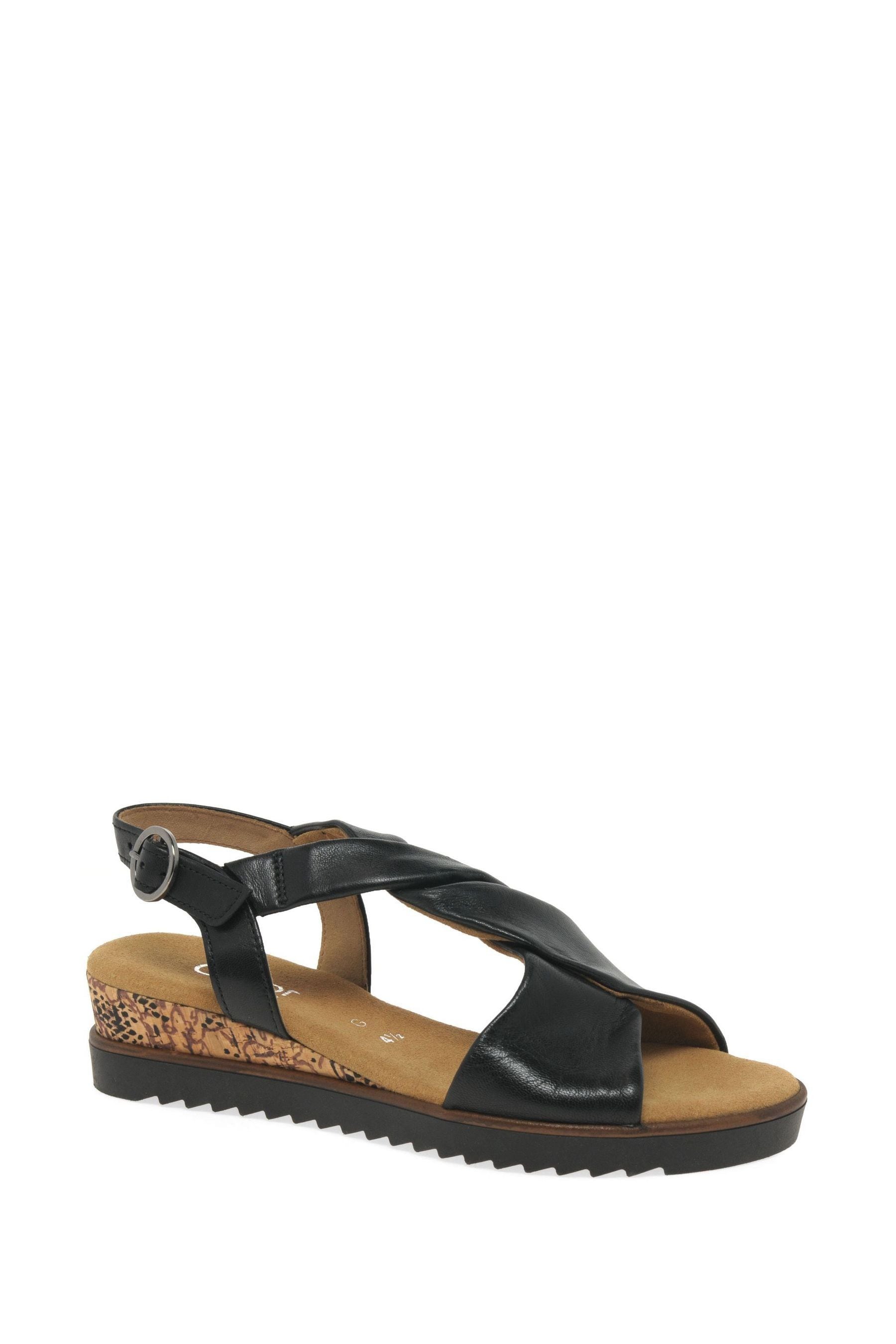 Buy Gabor Wide Fit Tan Rich Leather Sandals from the Next UK online shop