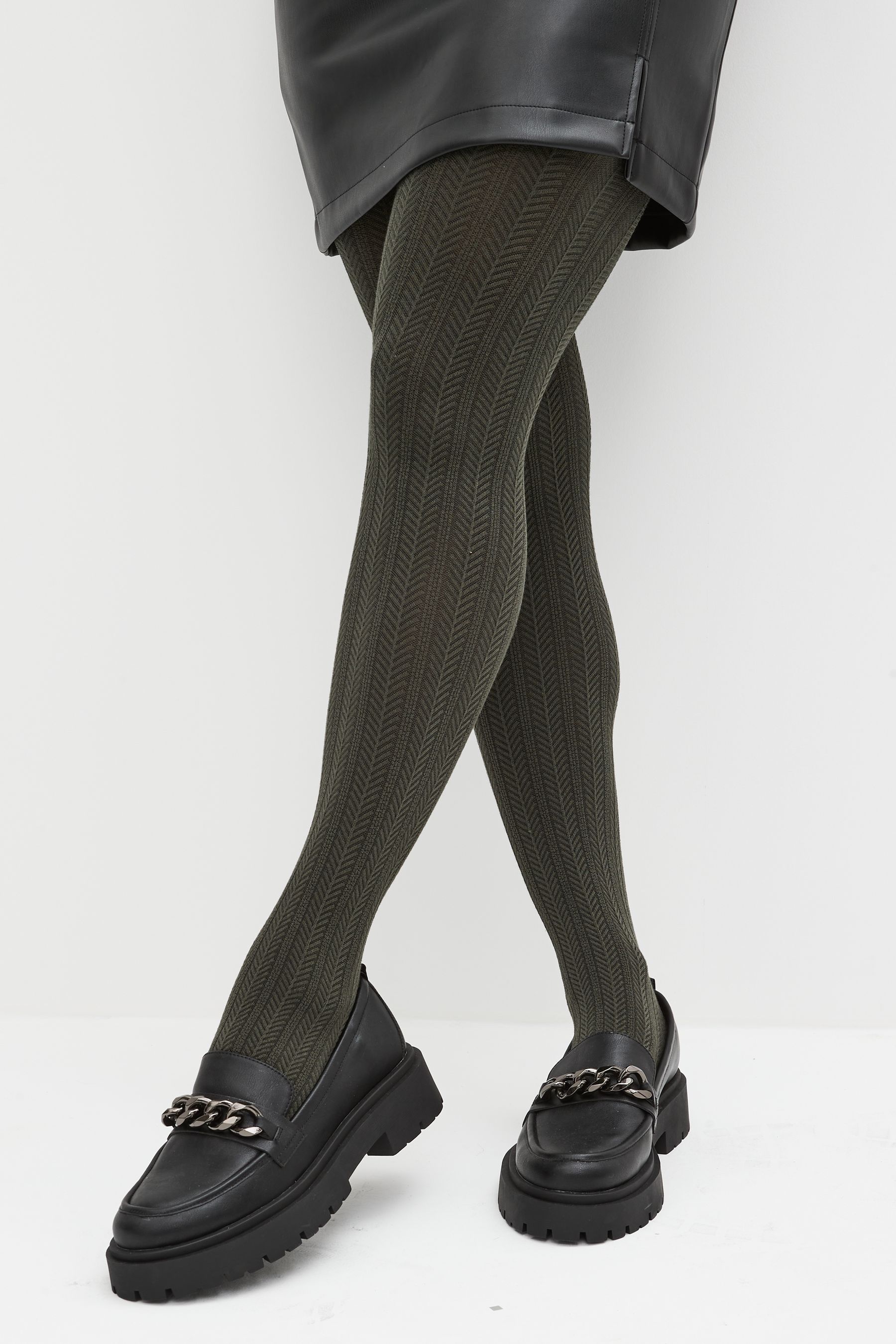 Green deals patterned tights