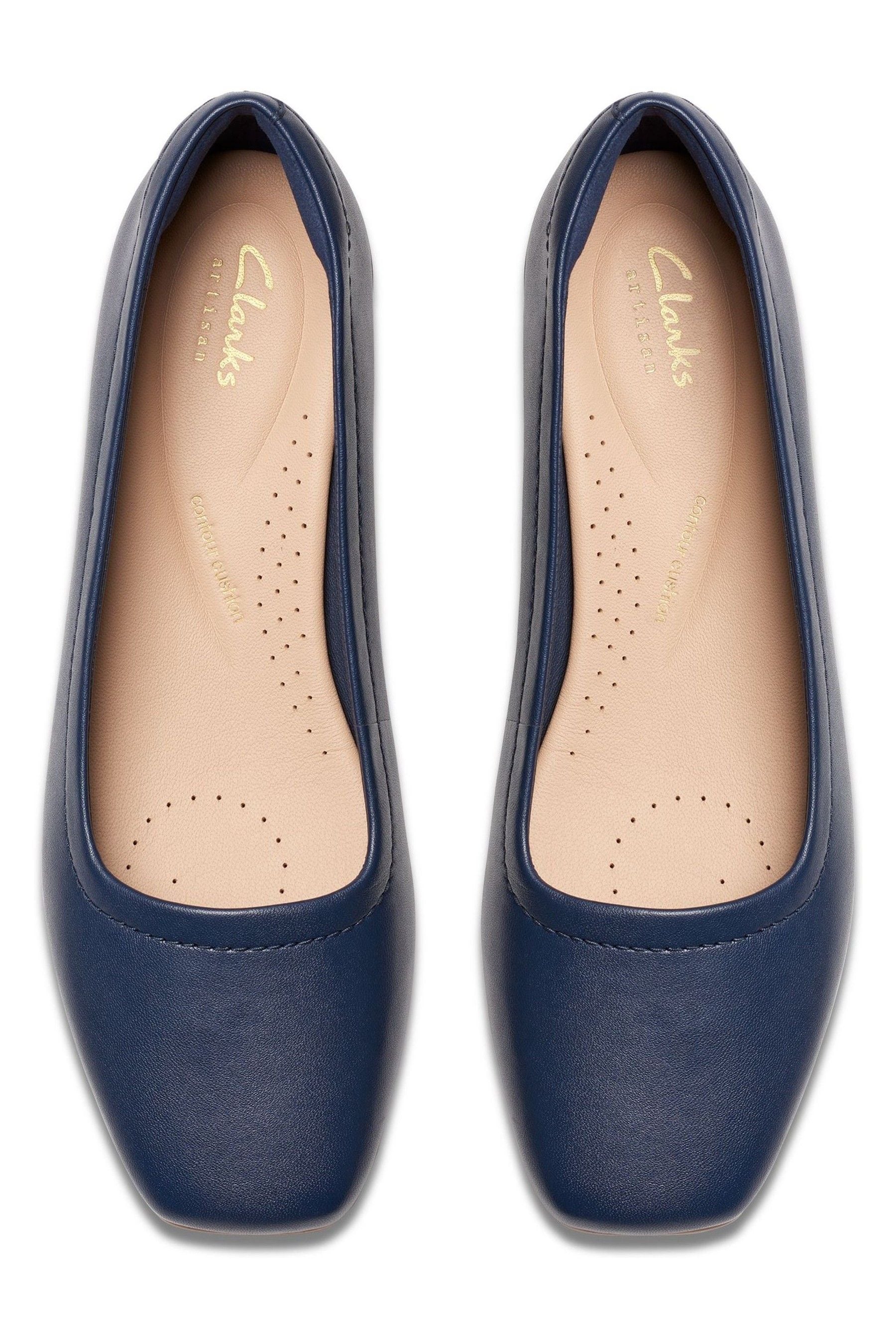 Clarks navy blue flats shop