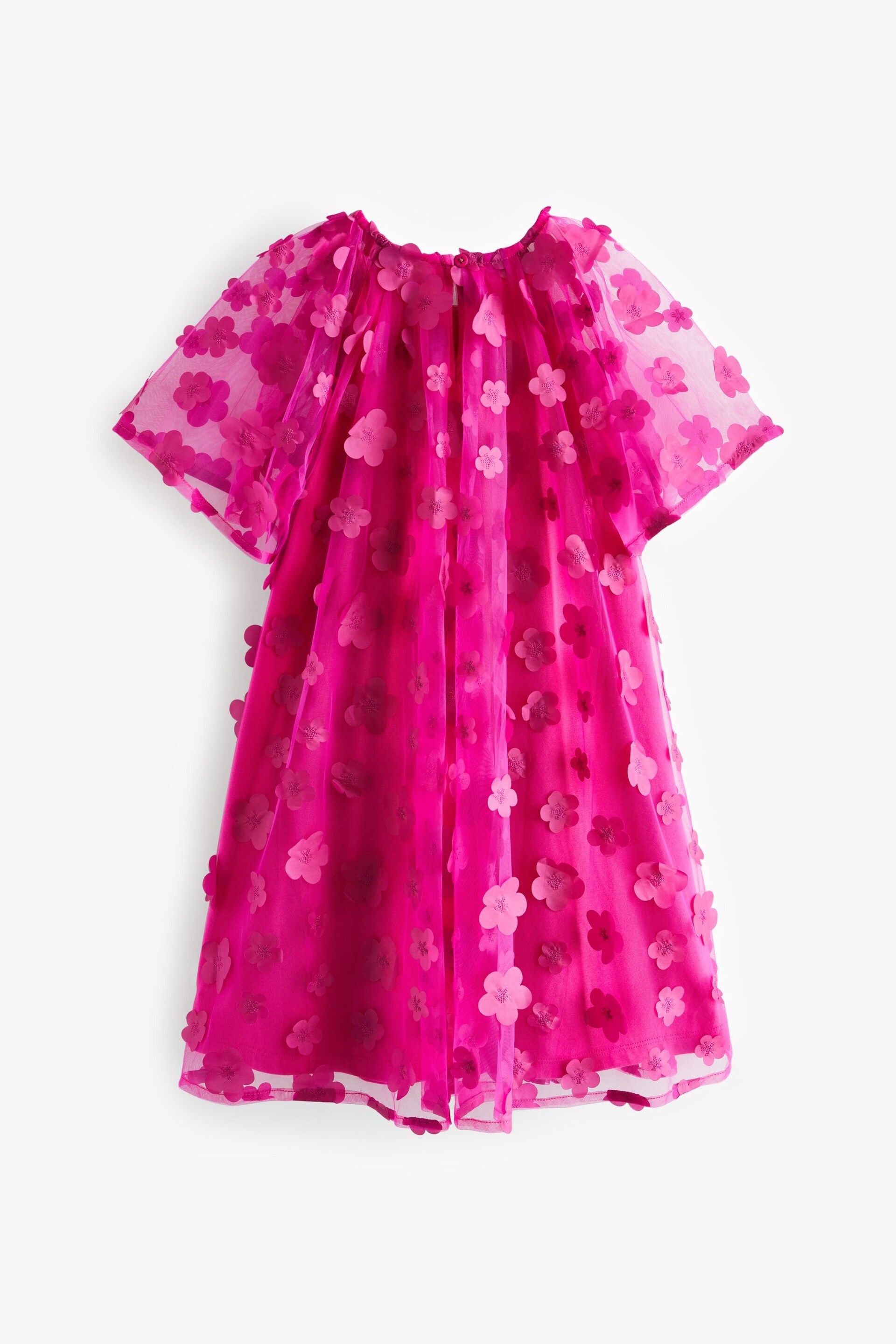 Pink 3D Flower Party Dress (3-16yrs) - Image 2 of 3