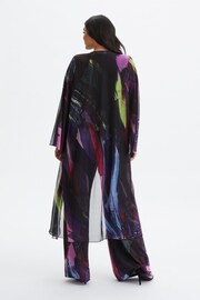 Scarlett & Jo Black Waterfall Mesh Kimono Cover-up - Image 2 of 4