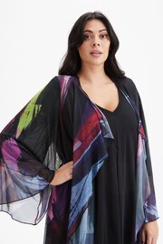 Scarlett & Jo Black Waterfall Mesh Kimono Cover-up - Image 4 of 4