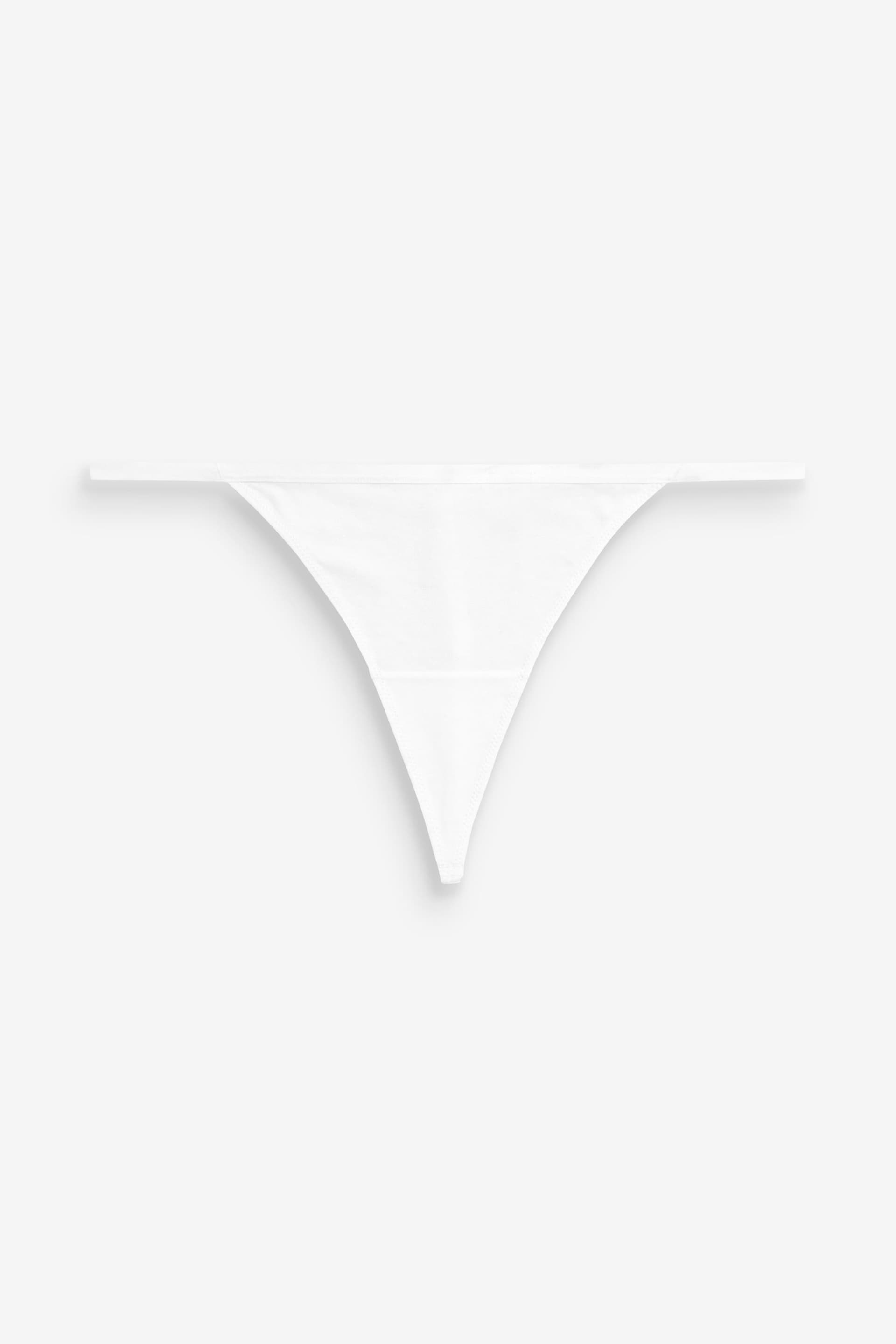 Black/White/Nude G-String Microfibre Knickers 5 Pack - Image 8 of 9