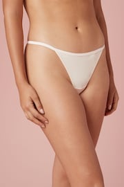 Black/White/Nude G-String Microfibre Knickers 5 Pack - Image 3 of 9