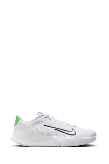Nike White/Black Court Vapor Lite 2 Hard Court Tennis Shoes