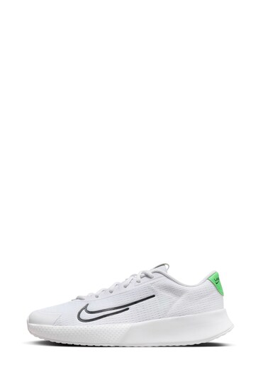 Nike White/Black Court Vapor Lite 2 Hard Court Tennis Shoes