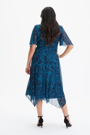 Scarlett & Jo Teal Blue Julie Hanky Hem Dress - Image 4 of 4