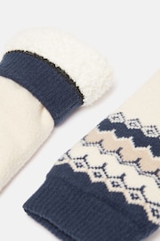 Joules Women's Chalet Cream Fair Isle Fleece Lined Socks (size 4-8) - Image 3 of 3