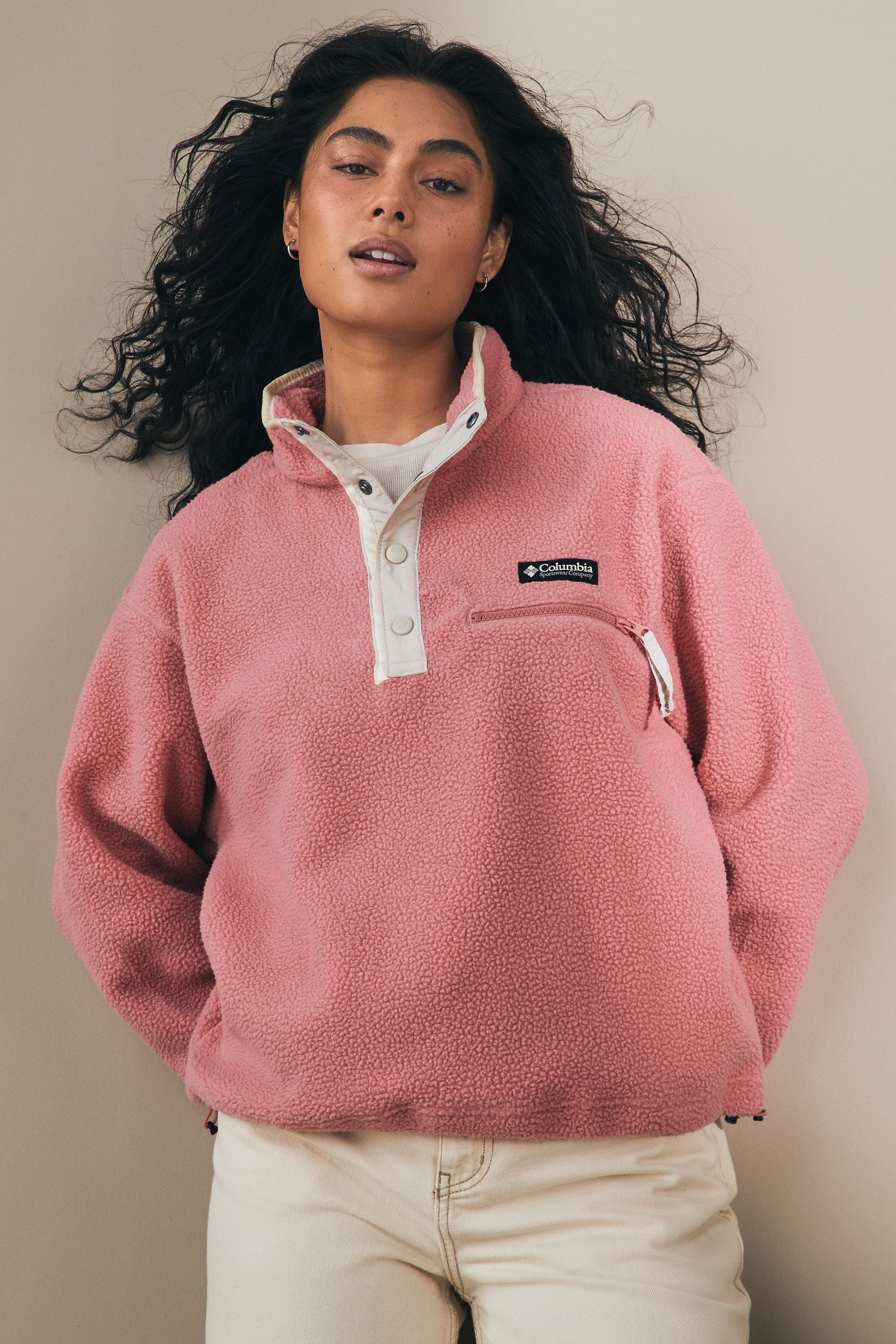 Columbia Womens Helvetia II Cropped Sherpa Half Snap Fleece
