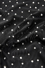 Black Sleeveless Mesh Embellished Top - Image 7 of 7