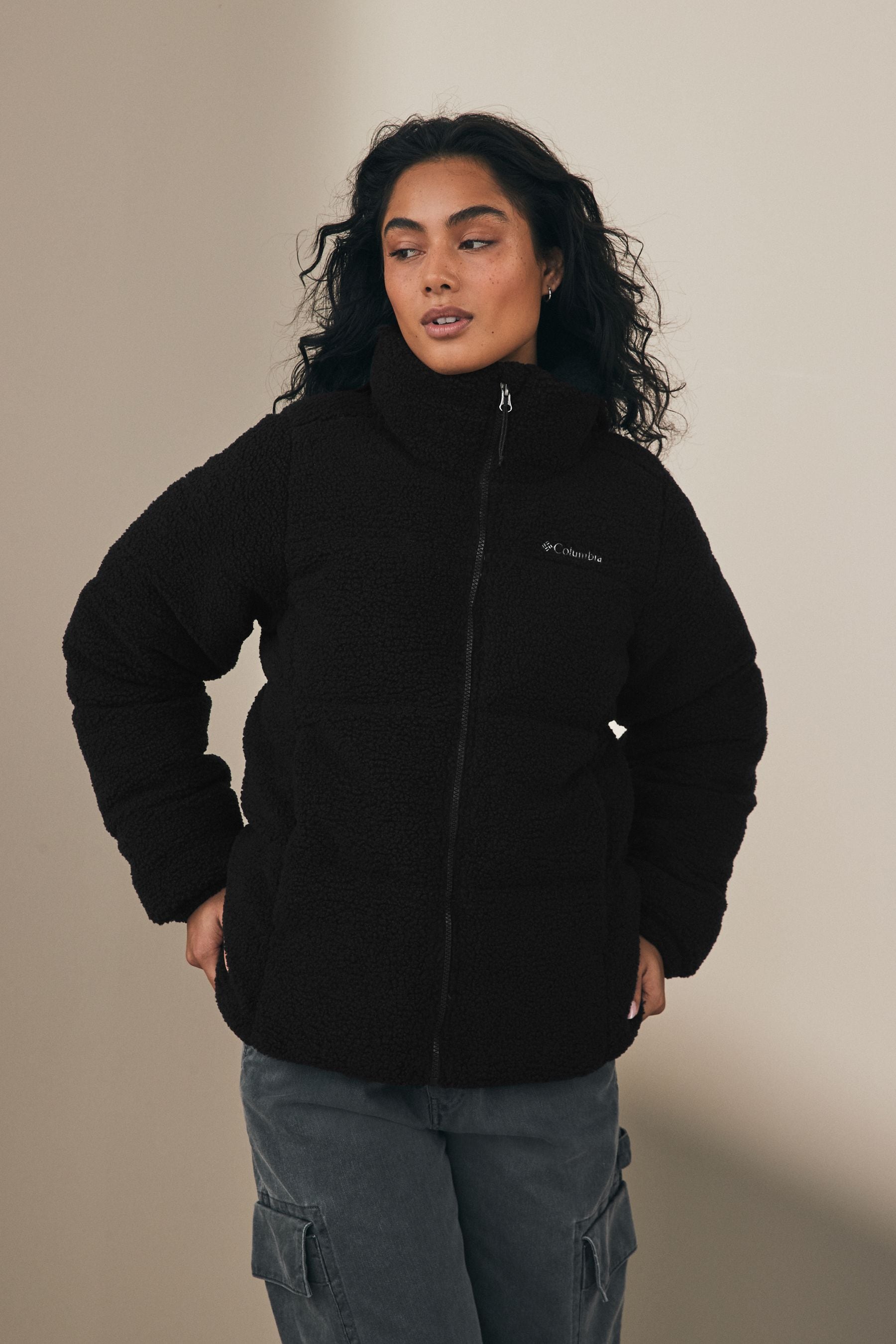 Columbia Puffect Sherpa Padded Black Jacket