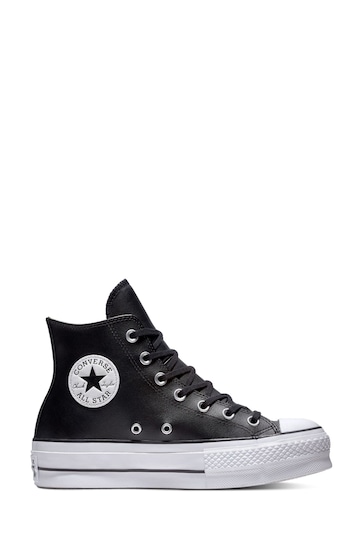 Buy Converse Platform Lift Chuck Taylor Leather High Trainers from the Next  UK online shop