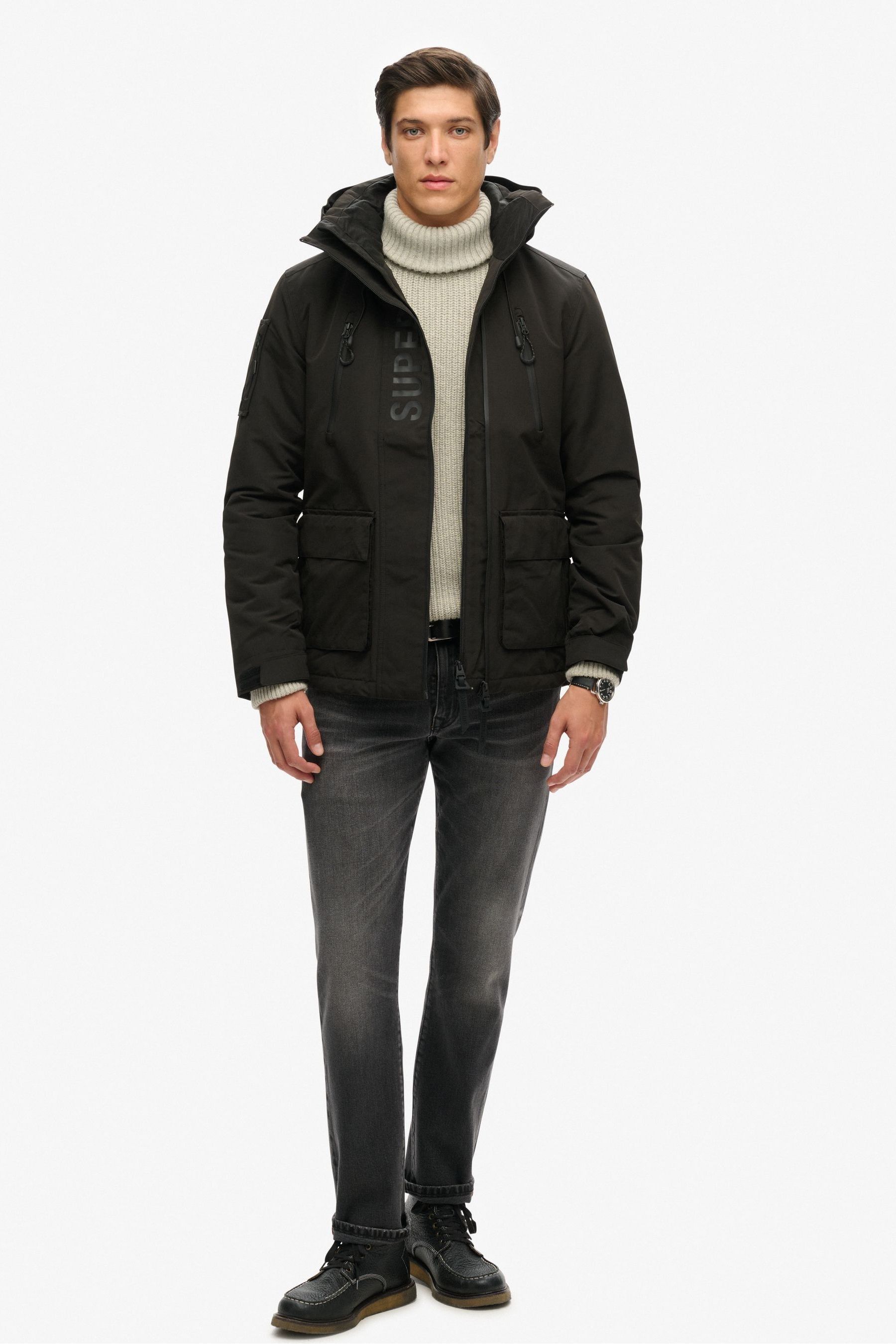 Buy Superdry Black Ultimate Windcheater Coat Jacket from the Next UK online shop