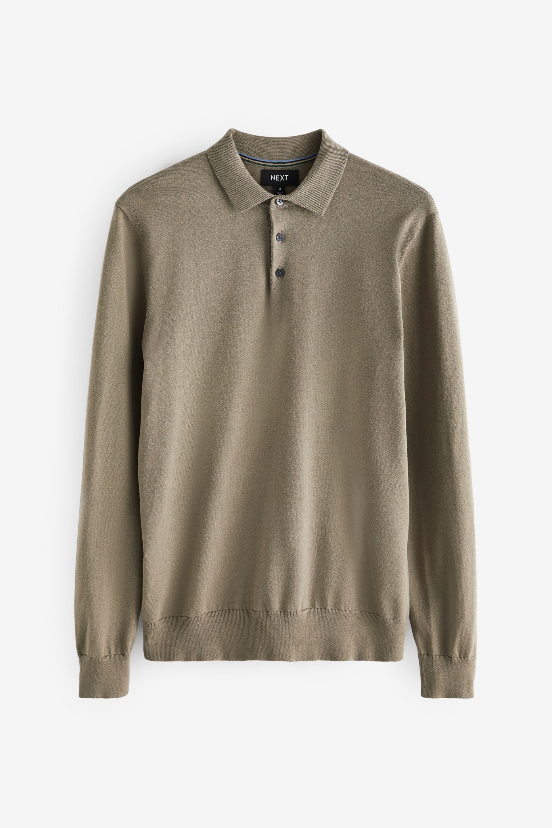 Brown Regular Knitted Long Sleeve Polo Shirt - Image 5 of 7