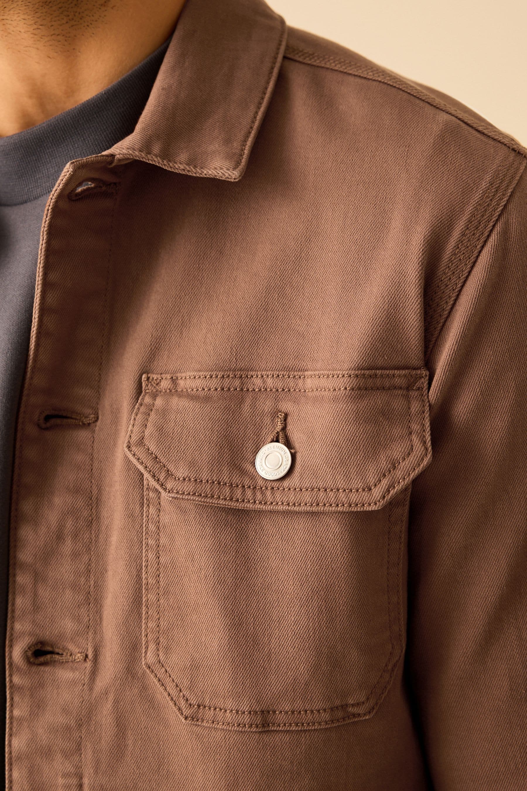 Rust colored hot sale denim jacket