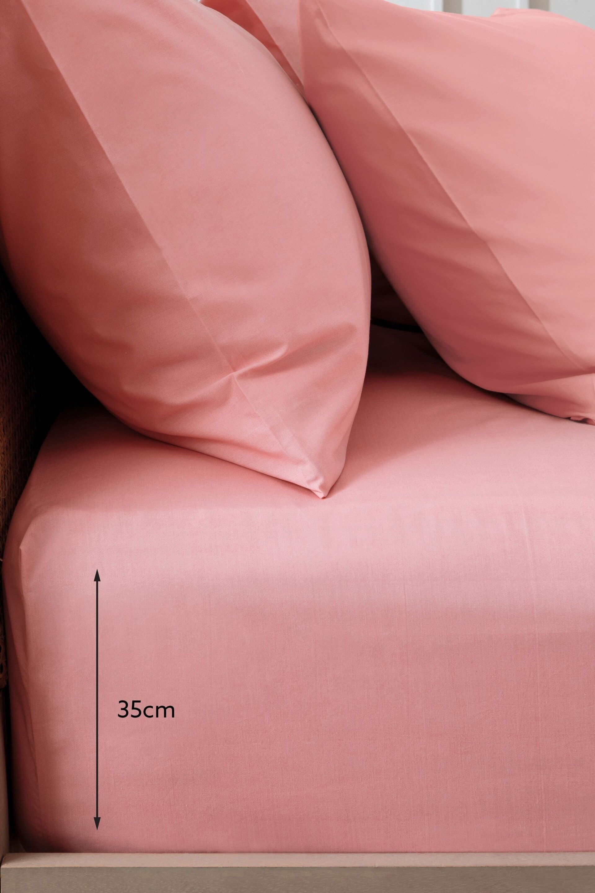 Pink Rose Cotton Rich Deep Fitted Sheet - Image 2 of 2
