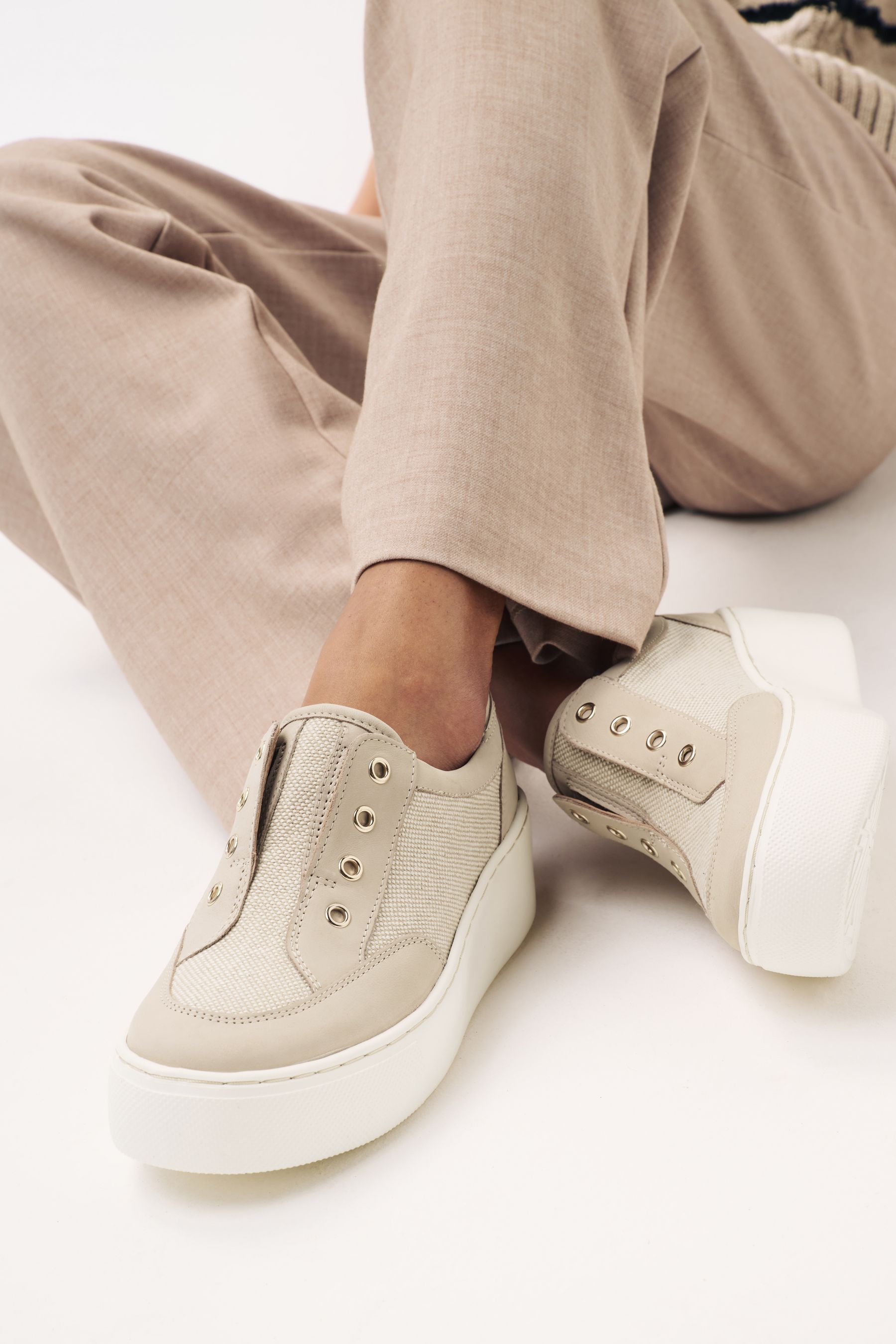 Buy Stone Signature Forever Comfort Chunky Wedge Slip On Platform Trainers from Next Luxembourg