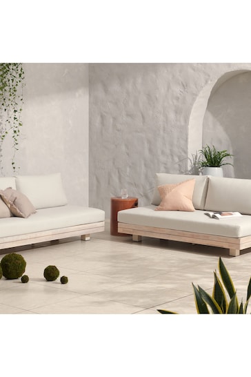 MADE.COM White Avarna Garden 2 Seater Sofa