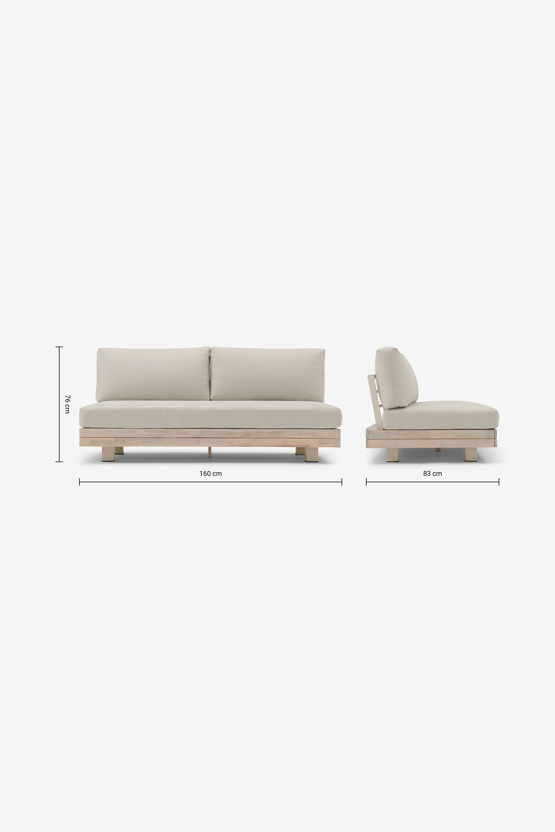 Low profile cheap outdoor sofa