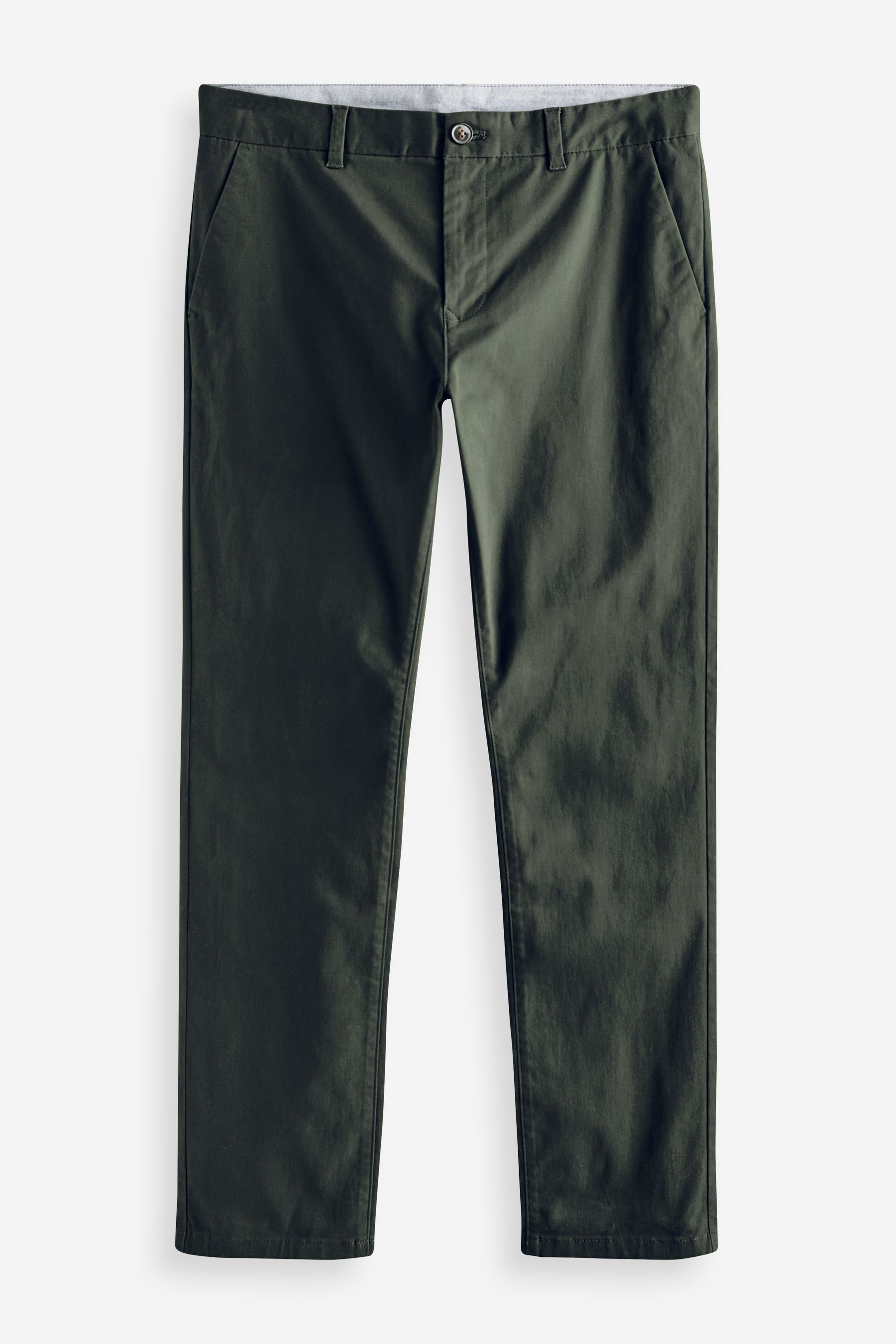 Dark Green Slim Stretch Chino Trousers